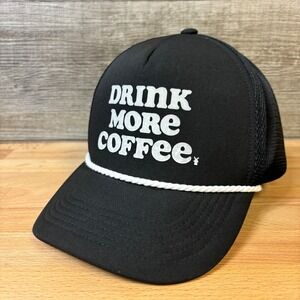 Dutch Bros Hat Cap Snapback Black Trucker Drink More Coffee Brothers Adjustable